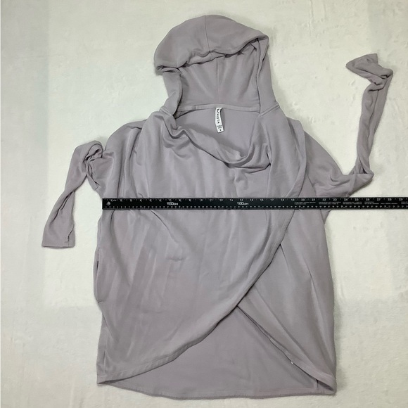 Athleta Oversized Hoodie Sz Small Gray Lavender - Picture 9 of 10